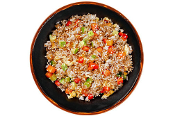 Овощи в терияки-соусе с рисом